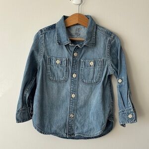GAP Blue Button Down Shirt Classic Denim Style